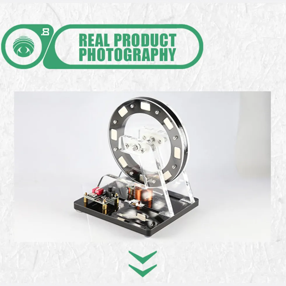 Small Hall Sensor Motor Model - Brushless Ferris Wheel Demonstrator, Bedini Style - Low Power Consumption High Speed Tech Desk Decor