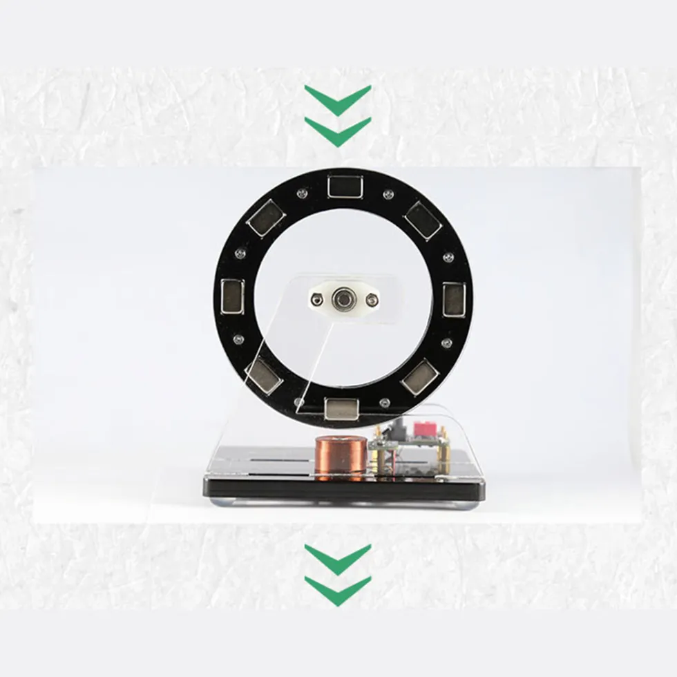 Small Hall Sensor Motor Model - Brushless Ferris Wheel Demonstrator, Bedini Style - Low Power Consumption High Speed Tech Desk Decor