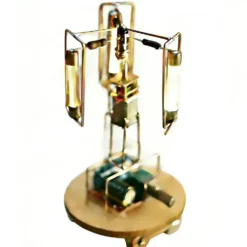 Solar Metal Wire Satellite Rotating LED Light Tower DIY Electronic Sculpture Soldering Kit for Home Desk Decor