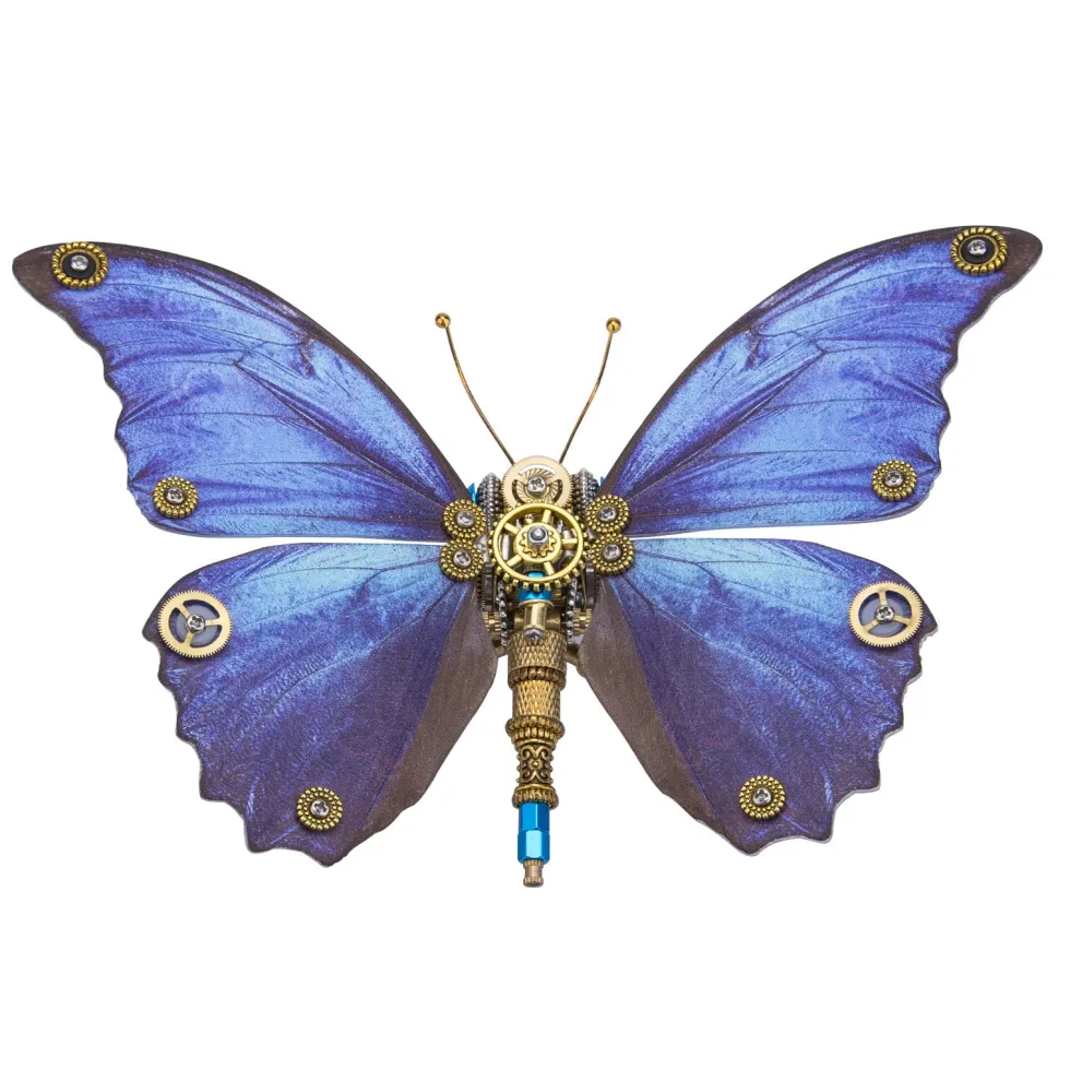 Steampunk 3D Butterfly Model Metal Puzzle DIY Assembly Kit for Kids, Teens and Adults (150PCS+)