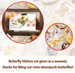 Steampunk 3D Butterfly Model Metal Puzzle DIY Assembly Kit for Kids, Teens and Adults (150PCS+)