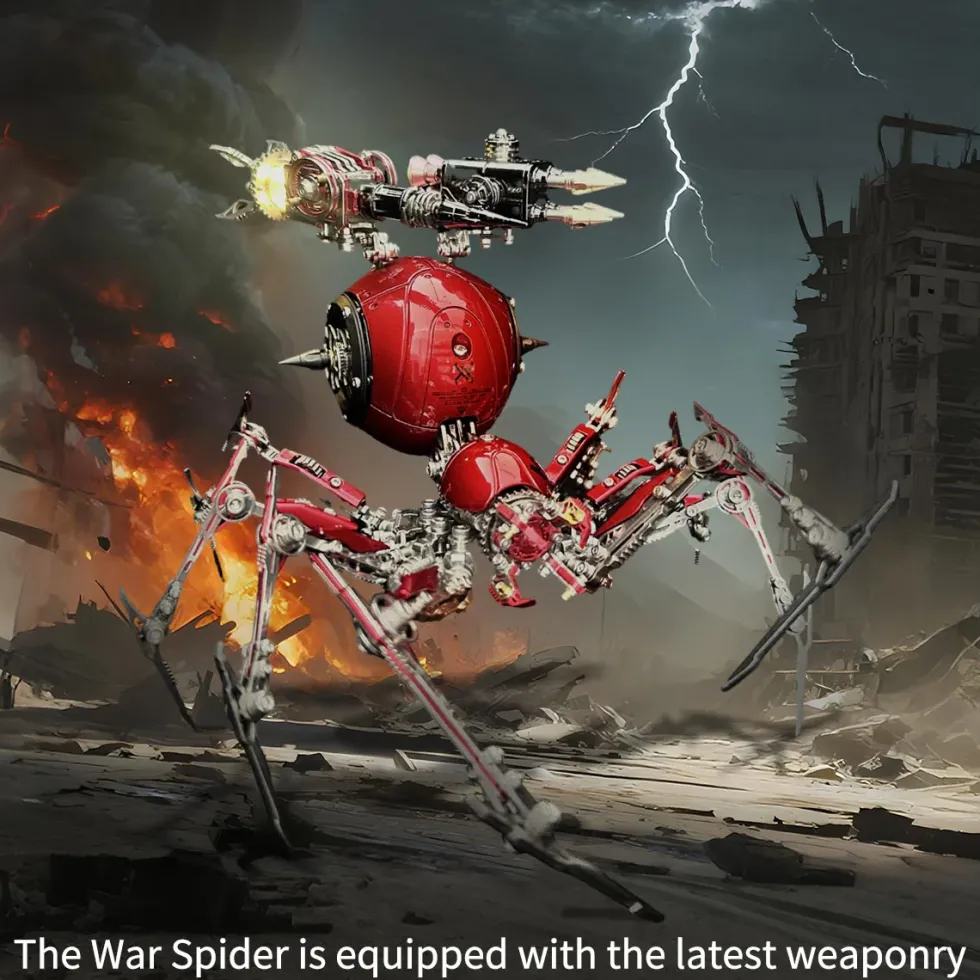 Steampunk Mechanical War Spider 3D Assembly Model Kit – Build Your Own Industrial Arachnid Artillery