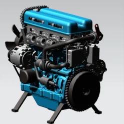 TECHING L4 Engine Model Kit that Works - Build Your Own Engine - Full Metal 4 Cylinder Car Engine Kit Car Engine Model