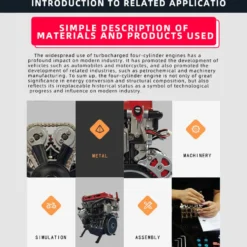TECHING L4 Engine Model Kit that Works - Build Your Own Engine - Full Metal 4 Cylinder Car Engine Kit Car Engine Model Upgraded Version