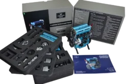 TECHING L4 Engine Model Kit that Works - Build Your Own Engine - Full Metal 4 Cylinder Car Engine Kit Car Engine Model Upgraded Version