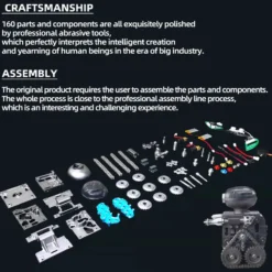 TECHING Robotic Engine Assembly Kit Educational Toy Build Your Robot Kit DIY Gift 160pcs