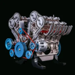 Teching V8 Engine Model Kit Metal Assembly DIY Kit 500+Pcs Mechanical Car Engine Science Experiment Physics Toy