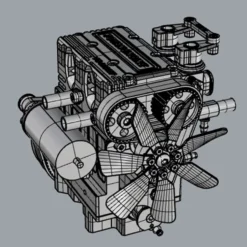 TOYAN FS-L200 Engine 2 Cylinders 4 Stroke Engine Model Kit - Build Your Own Engine that Works