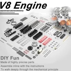 TOYAN V8 Engine FS-V800 28cc Nitro Engine - Build Your Own V8 Engine - V8 Engine Model Kit That Works