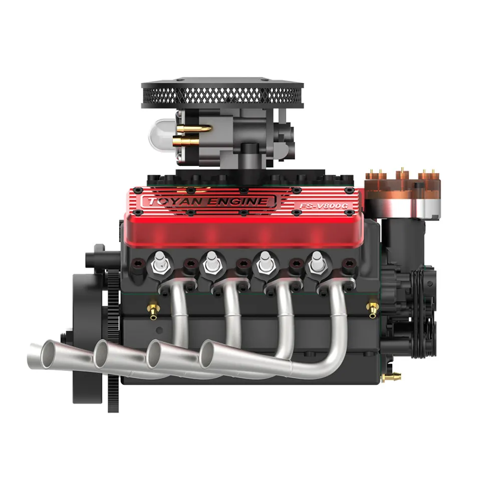 TOYAN V8 Engine FS-V800WGPC 28cc OHV Gasoline Engine - Build Your Own V8 Engine - V8 Engine Model Kit That Works