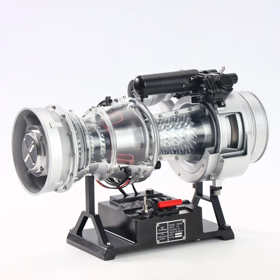 T700 Turboshaft Engine Model Kit that Works - Build Your Own Turboshaft Engine - TECHING 1/4 Metal Simulation Electric Military Helicopter Turboshaft Engine Model DM136