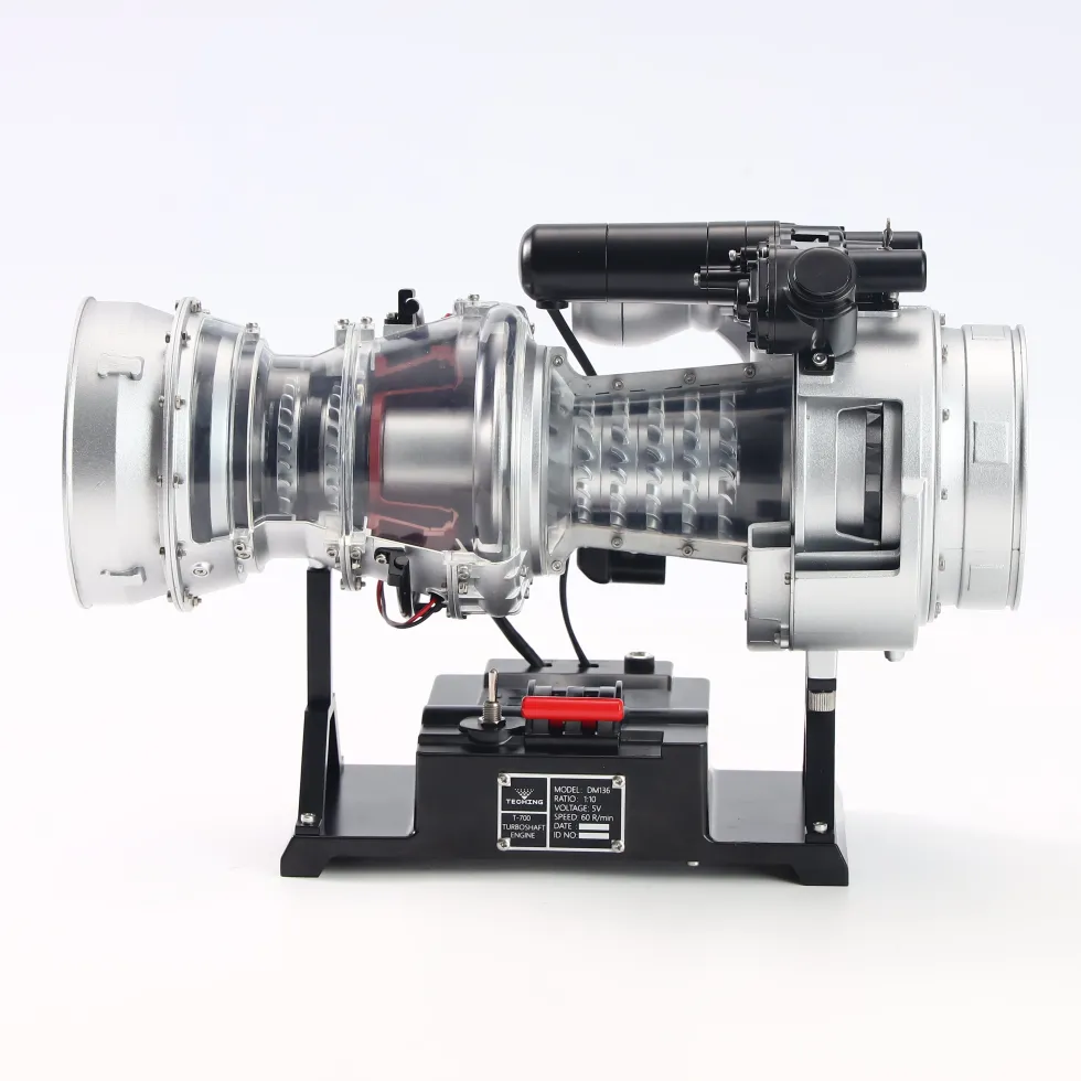 T700 Turboshaft Engine Model Kit that Works - Build Your Own Turboshaft Engine - TECHING 1/4 Metal Simulation Electric Military Helicopter Turboshaft Engine Model DM136