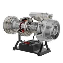 T700 Turboshaft Engine Model Kit that Works - Build Your Own Turboshaft Engine - TECHING 1/4 Metal Simulation Electric Military Helicopter Turboshaft Engine Model DM136