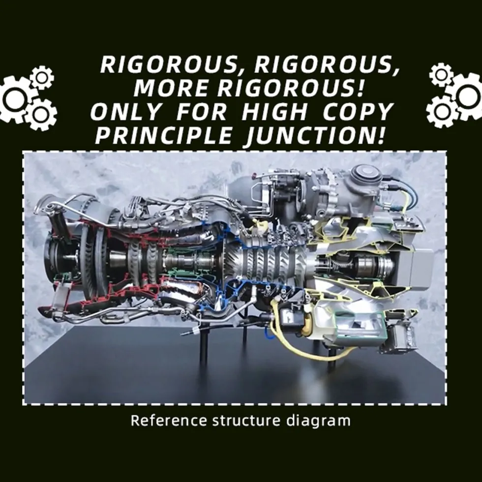 T700 Turboshaft Engine Model Kit that Works - Build Your Own Turboshaft Engine - TECHING 1/4 Metal Simulation Electric Military Helicopter Turboshaft Engine Model DM136