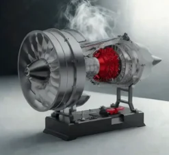 Turbofan Engine Model Kit that Works - Build Your Own Turbofan Engine - TECHING 1/12 Full Metal Dual-Spool Turbofan Engine Model Kit 300+PCS
