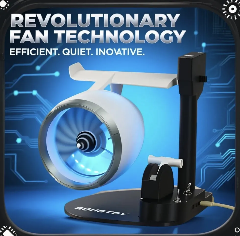 Turbo Jet Engine Desktop Fan High-Speed Cooling with Futuristic Design