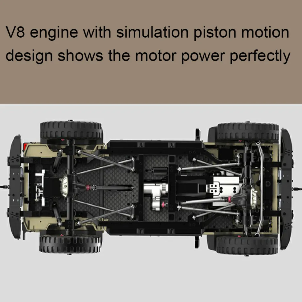 TWOLF TW-715 V8 Engine Powered 1:10 Scale RC Off-road 4WD 4-Door Pickup Truck Vehicle Crawler Kit