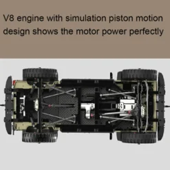 TWOLF TW-715 V8 Engine Powered 1:10 Scale RC Off-road 4WD 4-Door Pickup Truck Vehicle Crawler Kit with Electronic Equipment