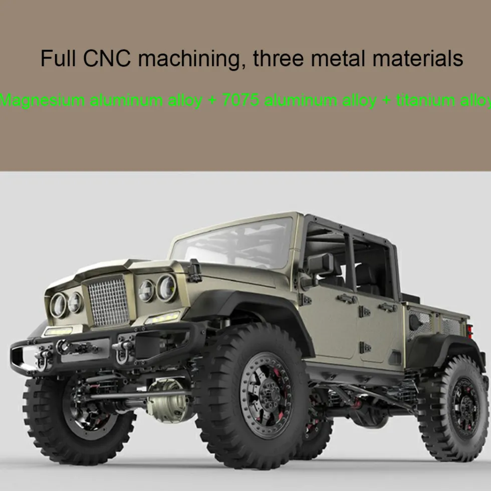 TWOLF TW-715 V8 Engine Powered 1:10 Scale RC Off-road 4WD 4-Door Pickup Truck Vehicle Crawler Kit with Electronic Equipment
