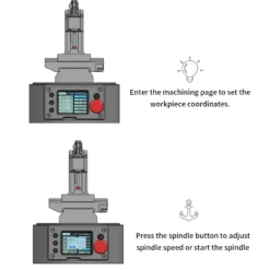 Ultra Mini Desktop CNC Machine Model with G-Code Control