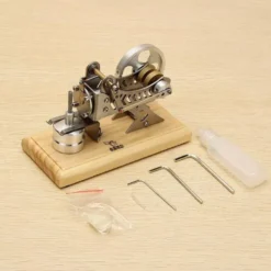 Vacuum Engine Flame Licker Engine Flame Eater Engine Motor Model with Wood Base - Enginediy
