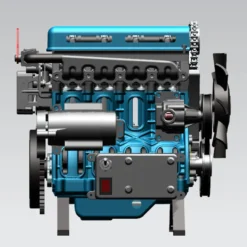 V4 Car Engine Assembly Kit Full Metal 4 Cylinder Car Engine Building Kit