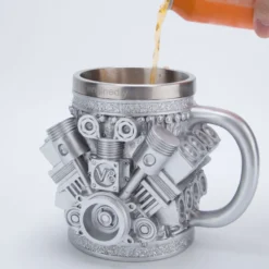 V8 Engine Coffee Cup with Stainless Steel Liner Creative Gift