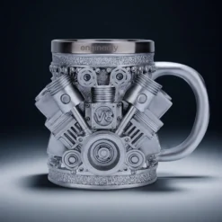 V8 Engine Coffee Cup with Stainless Steel Liner Creative Gift