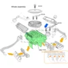 V8 Engine Fan Radiator Motor Hood Kit for 1/10 RC Car GRC F82 Motor