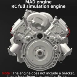 V8 Engine Model Kit that Works - Build Your Own V8 Engine - Paint Your Own V8 Engine -MAD RC V8 Engine for Capra VS4-10 Pro