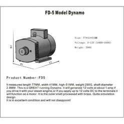 12V Miniature Motor for M12 M16 Internal Combustion Engine Model Steam Engine FD-5