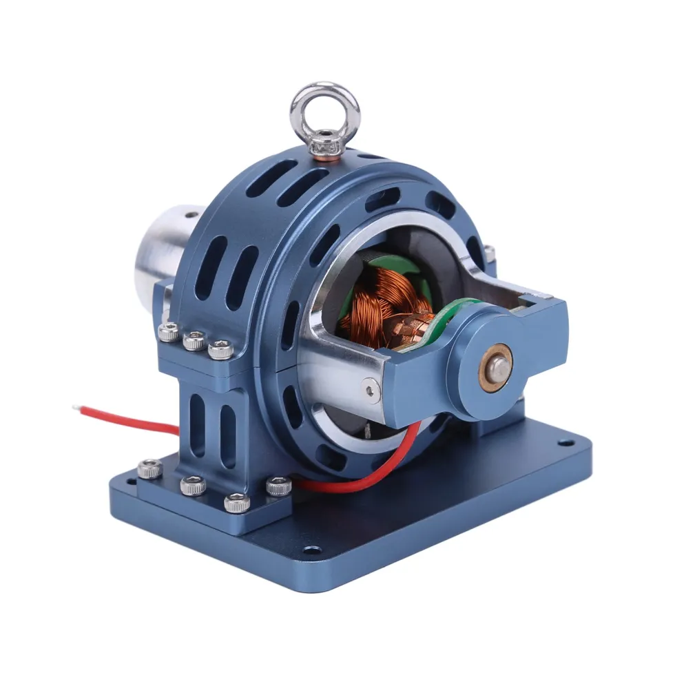 12V Mini High Magnetic DC Generator Model for HOWIN/ENJOMOR/RETROL/SEMTO Engine Models DIY Modification (Blue)