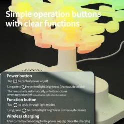 Wireless Fast Charging Spiral Tree Night Light – Creative Desktop Lamp, Ambient Bedroom Decor