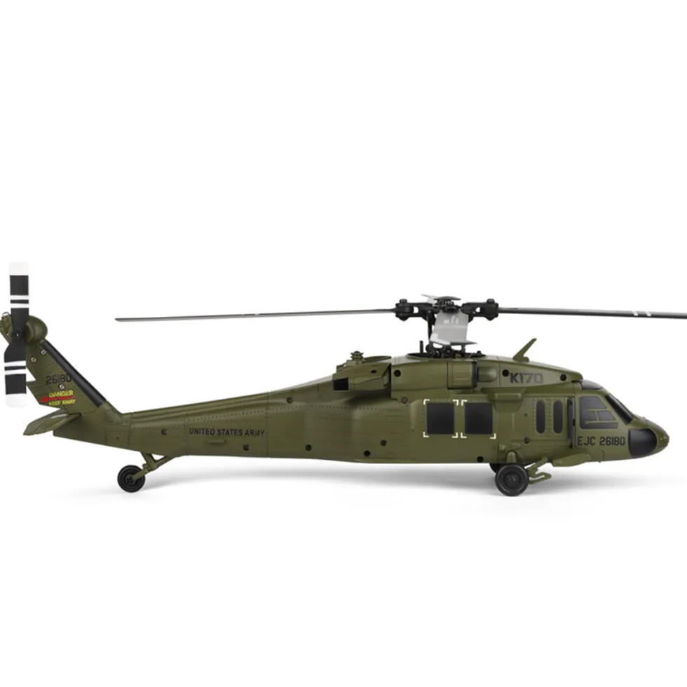 WL K170 Black Hawk UH-60L 170 Size 2.4G 4CH Flybarless RC Helicopter with Adjustable Left and right Hand Throttle (RTF Version)