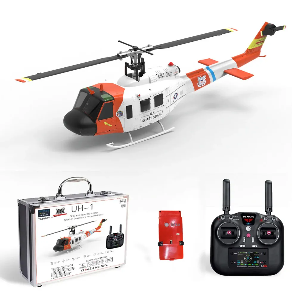 WOLFBUSH F07S UH-1 Huey – 6CH Brushless GPS RC Helicopter