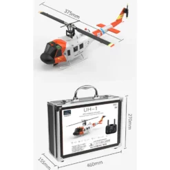 WOLFBUSH F07S UH-1 Huey – 6CH Brushless GPS RC Helicopter