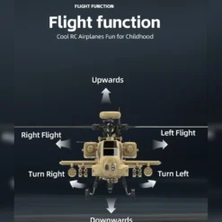 WOLFBUSH & YU XIANG F11-N AH64 Apache RC Helicopter – 1/32 Scale 2.4G 6CH Coaxial Dual Rotor with Optical Flow Altitude Hold