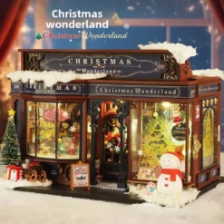 Wooden DIY Christmas Wonderland Miniature House Model Kit