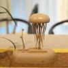 Wooden Jellyfish Bionic Ocean Creature Model – Dynamic Desktop Stress Relief Display