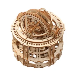 Wooden Tourbillon Timer 3D Assembly Model Kit with Mechanical Transmission