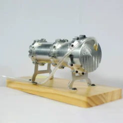 Working Multi-Stage Centrifugal Steam Turbine Model, Alloy External Combustion Engine Demonstration Model for Educational Science Teaching Display