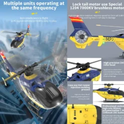 YU XIANG EC-135 RC Helicopter 1/36 2.4G 6CH Direct Drive Brushless 3D/6G Model