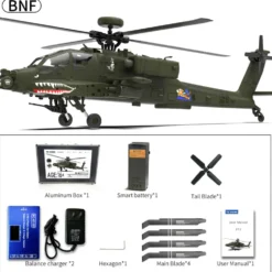 YU XIANG F11 AH64 1/32 Scale 2.4G 6CH BNF Version Helicopter Model