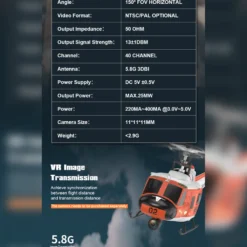 YU XIANG F07H UH-1 Huey RC Helicopter 1/34 Scale 8CH Brushless Flybarless GPS RTF with Altitude Hold & One-Key Figure 8 Flight