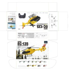 YU XIANG F06 RC Helicopter 1/36 Scale EC-135 2.4G 6-Channel Direct-Drive Brushless 3D Aerobatic Aircraft Model