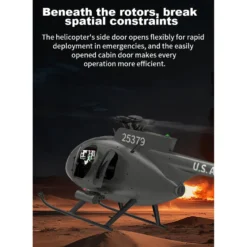 YU XIANG F119S MD500 1/16 Scale 250-Class RC Little Bird Helicopter – Flybarless 2.4G 9CH RTF Model with 6G/3D Flight Modes