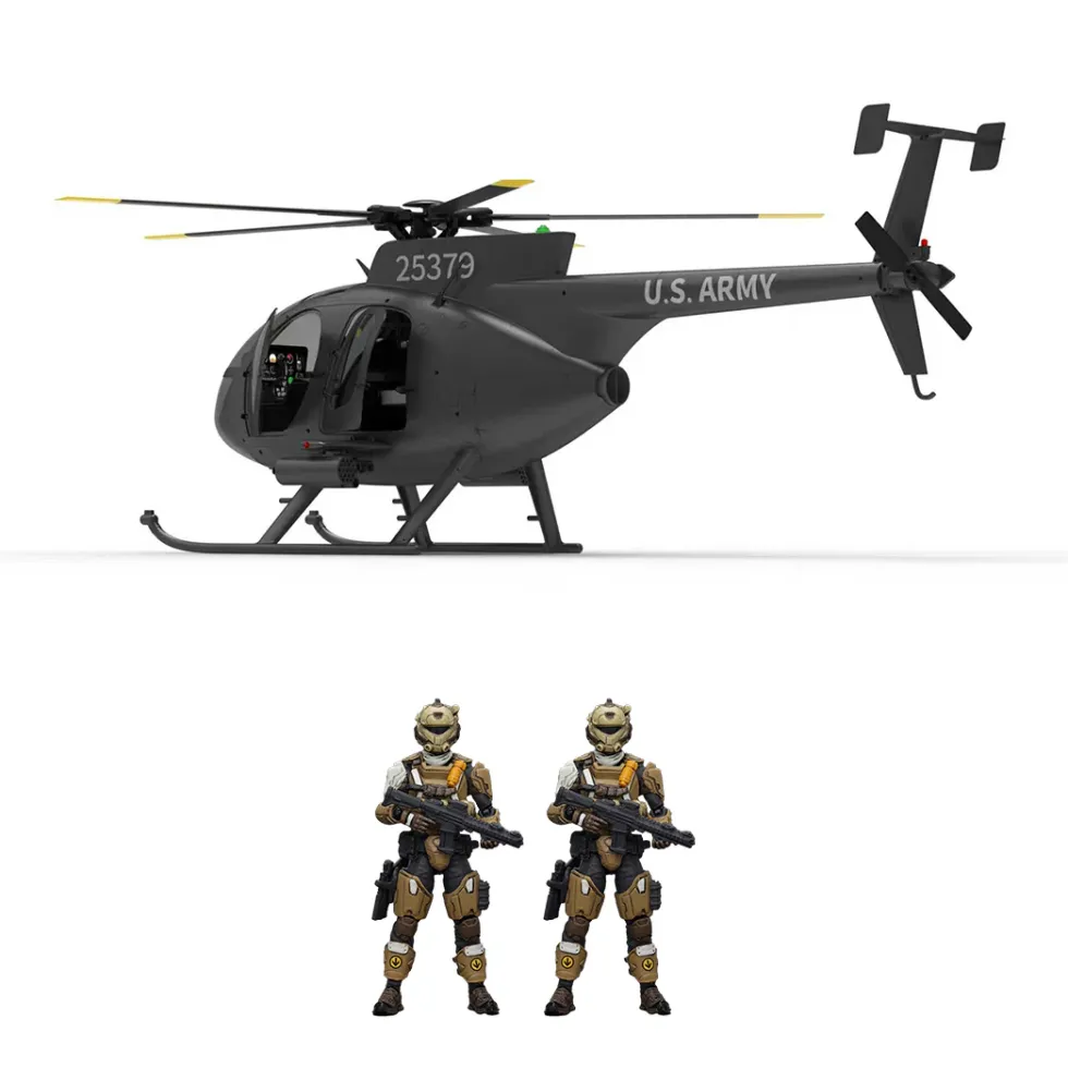 YU XIANG F119S MD500 1/16 Scale 250-Class RC Little Bird Helicopter – Flybarless 2.4G 9CH RTF Model with 6G/3D Flight Modes