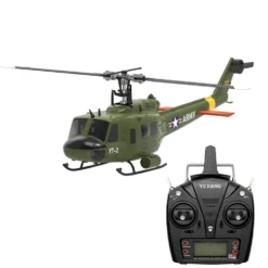YU XIANG F07-V 1/34 Scale UH-1 Huey 2.4G 6CH Brushless Direct-Drive Flybarless RC Helicopter Model Mode 1/Mode 2 Switchable (RTF Version)